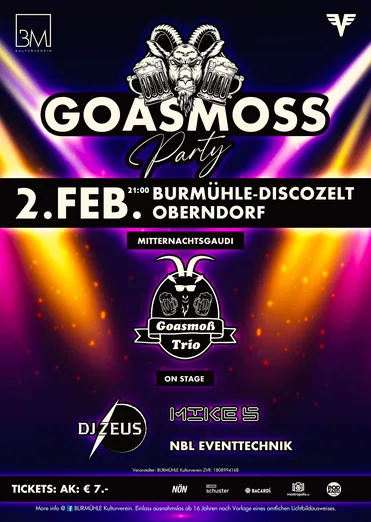 Goasmoss Party Infokasten